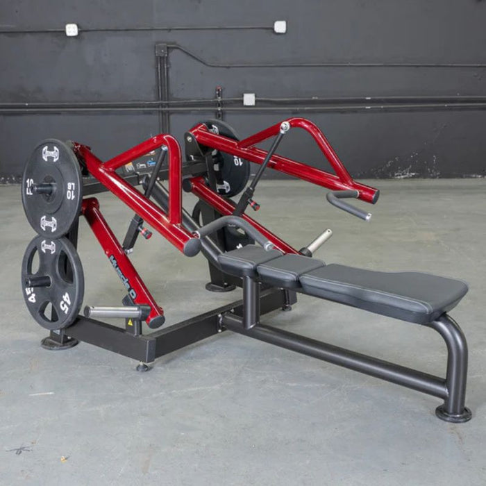 Muscle D Power Leverage V2 Horizontal Chest Press Side View Loaded