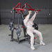 Muscle D Power Leverage V2 Incline Chest Press Female Arms Up Start