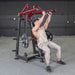 Muscle D Power Leverage V2 Incline Chest Press Male Finish Position