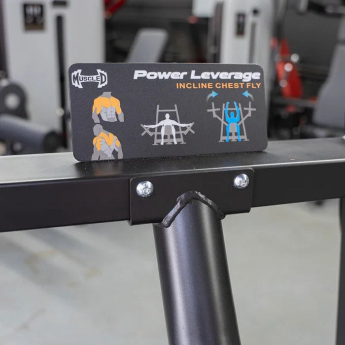 Muscle D Power Leverage V2 Incline Pec Fly Instruction Placard