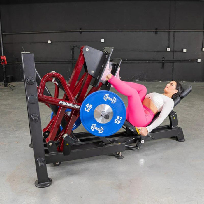Muscle D Power Leverage V2 Iso Lateral 45 Degree Leg Press PL-PV2-LPI Female Demo Mid Rep