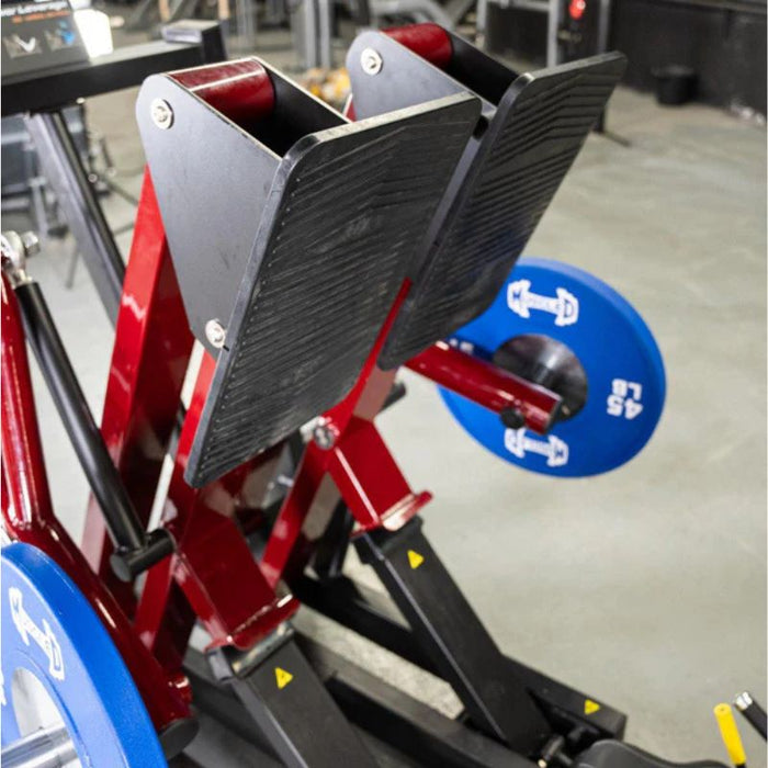 Muscle D Power Leverage V2 Iso Lateral 45 Degree Leg Press PL-PV2-LPI Footplate Closeup