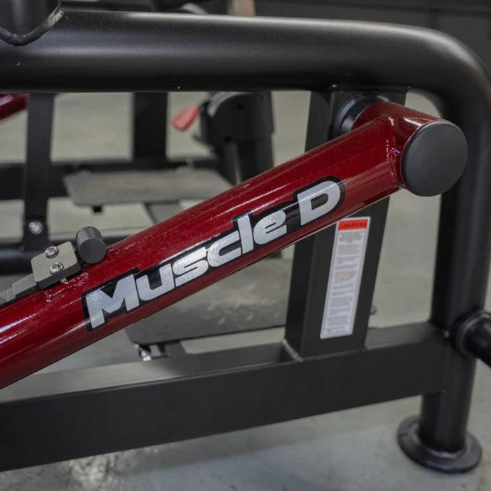 Muscle D Power Leverage V2 Iso Lateral Biceps Preacher Curl muscle d logo frame