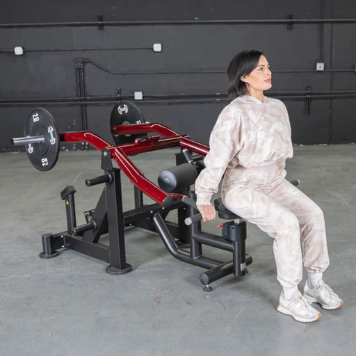 Muscle D Power Leverage V2 Iso-Lateral Dip female demonstration front angle