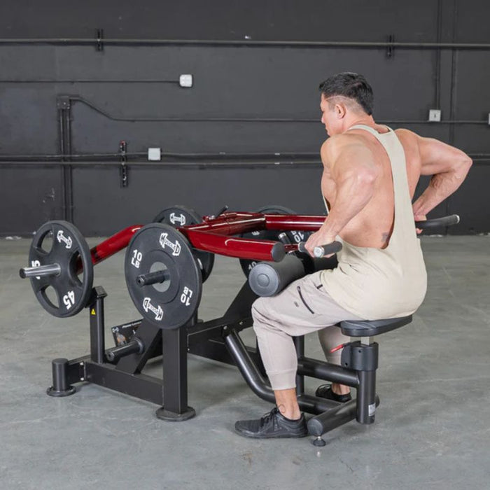 Muscle D Power Leverage V2 Iso-Lateral Dip male demonstration top position