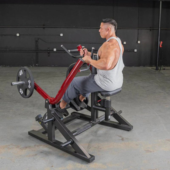 Muscle D Power Leverage V2 Iso Lateral Seated Row male athlete side angle