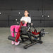 Muscle D Power Leverage V2 Leg Extension Curl female seated leg training motion