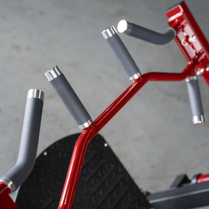 Muscle D Power Leverage V2 Linear Bearing Row grip closeup