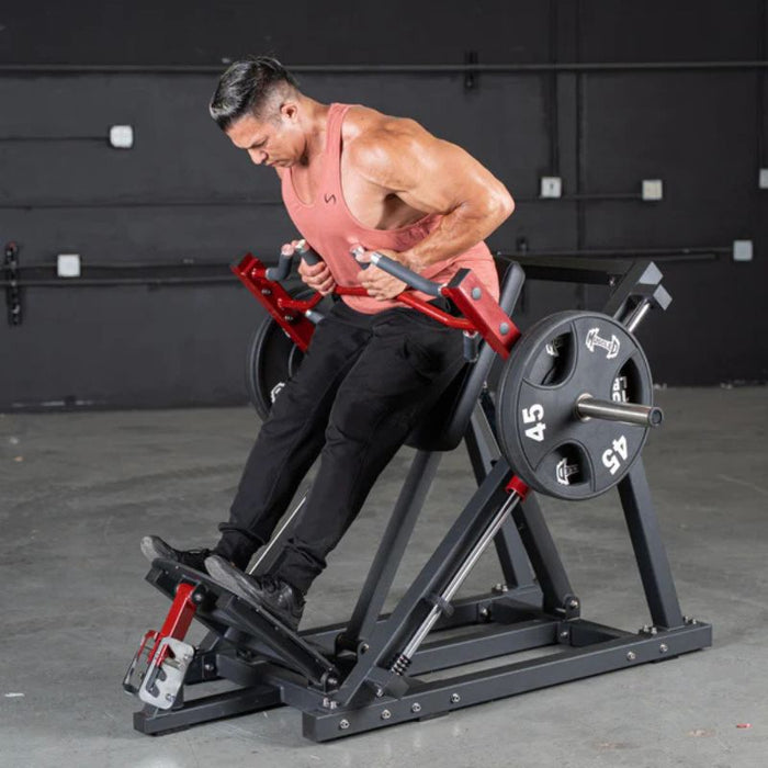 Muscle D Power Leverage V2 Linear Bearing Row male athlete rowing drive