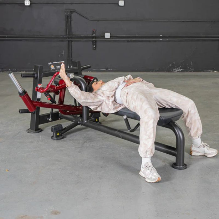 Muscle D Power Leverage V2 Lying Pec Fly Female Single Arm Stretch