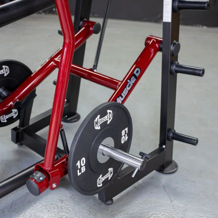 Muscle D Power Leverage V2 Overhead Triceps loading pegs closeup