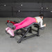 Muscle D Power Leverage V2 Prone Leg Curl Woman Starting Position