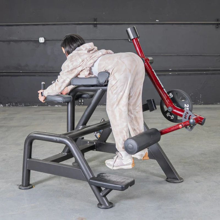 Muscle D Power Leverage V2 Reverse Hyperextension Female Starting Position Demonstration