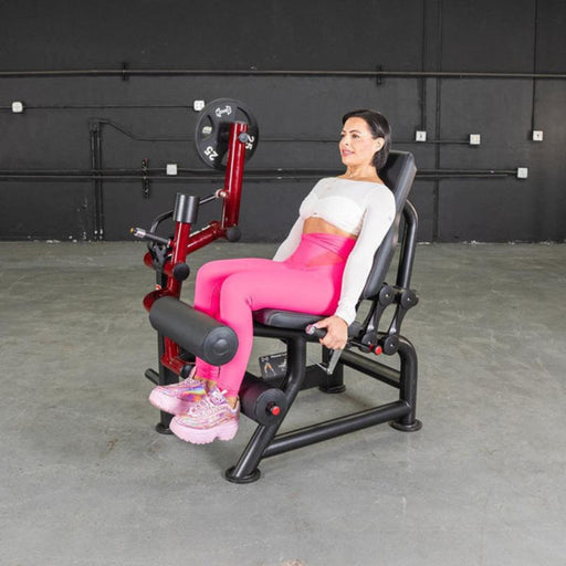 Muscle D Power Leverage V2 Seated Leg Curl PL-PV2-SLC Female Start Position