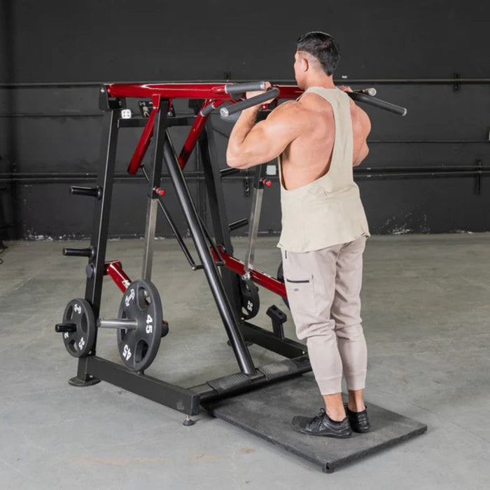 Muscle D Power Leverage V2 Viking Press male demo rear