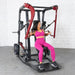 Muscle D Pro Strength Chest Press female press position