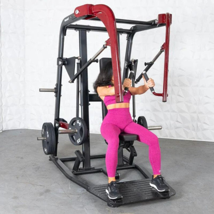 Muscle D Pro Strength Chest Press female start position