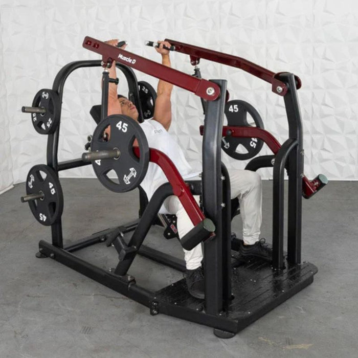 Muscle D Pro Strength Incline Chest Press athlete top press