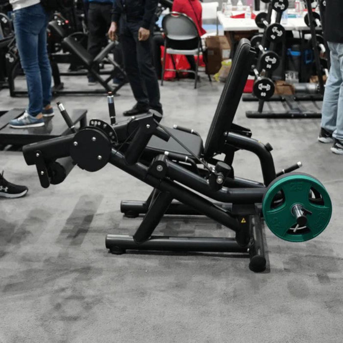 Muscle D Pro Strength Leg Curl Extension commercial floor loaded side