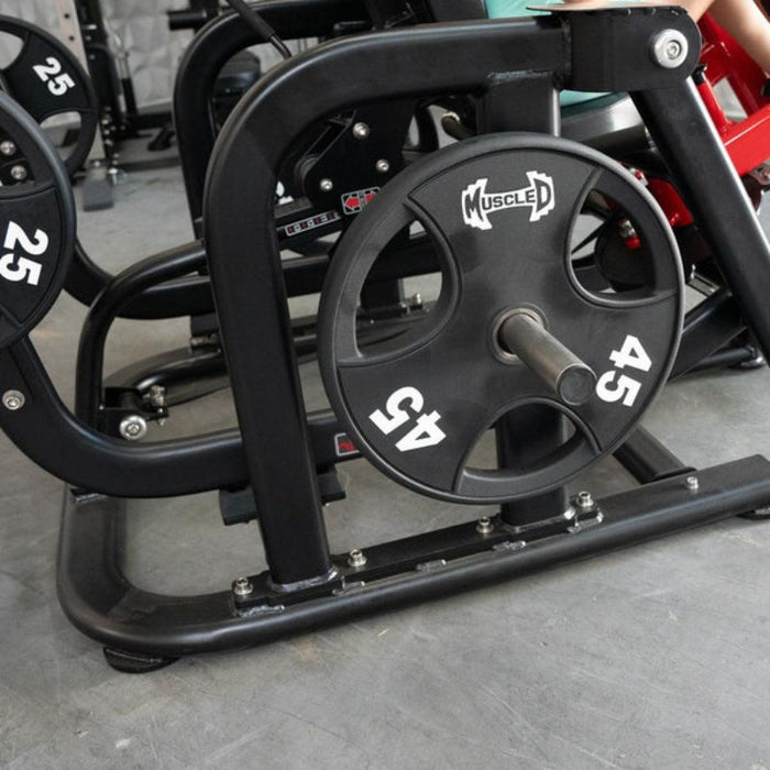 Muscle D Pro Strength Outer Thigh Glute weight horn plate loading