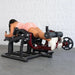 Muscle D Pro Strength Prone Leg Curl female demo extended position