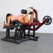 Muscle D Pro Strength Prone Leg Curl female demo top position