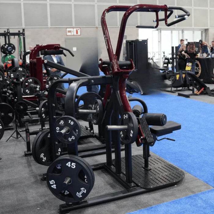 Muscle D Pro Strength Rotary Lat Pull-Down expo floor angle