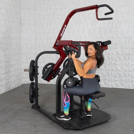 Muscle D Pro Strength Rotary Lat Pull-Down seated pulldown start