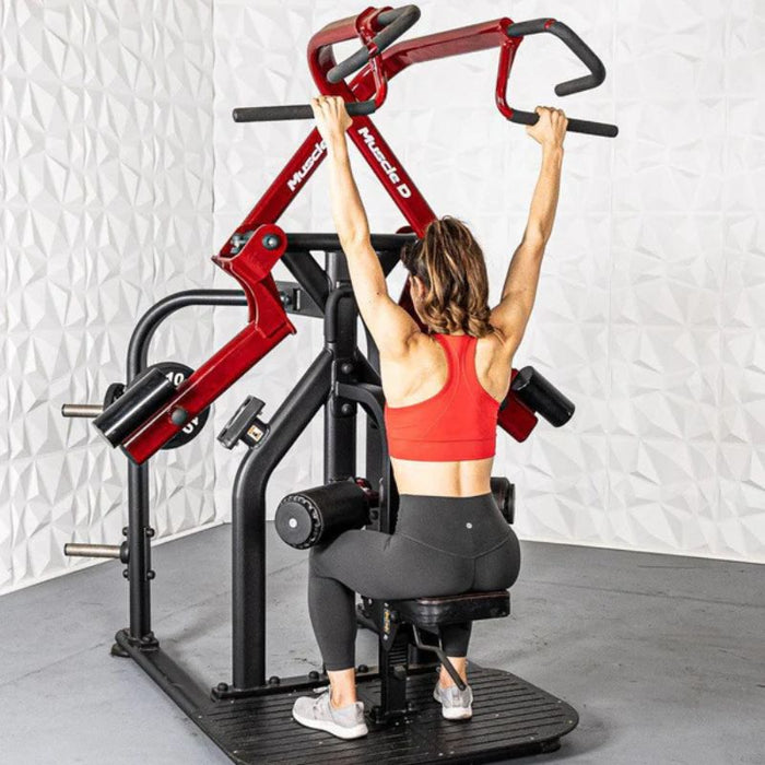 Muscle D Pro Strength Rotary Lat Pull-Down studio rear wide grip