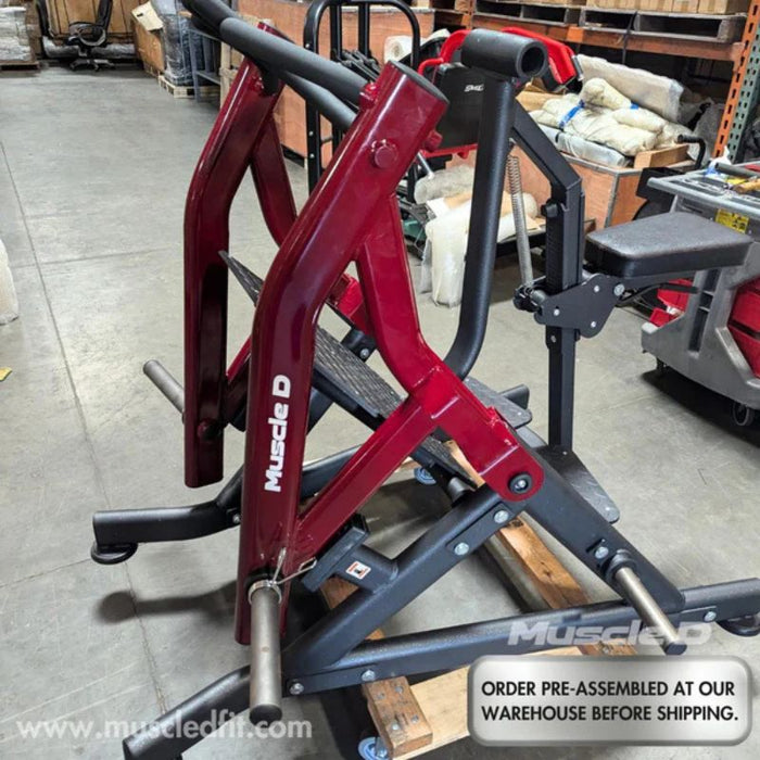 Muscle D Pro Strength Seated Low Row warehouse side view