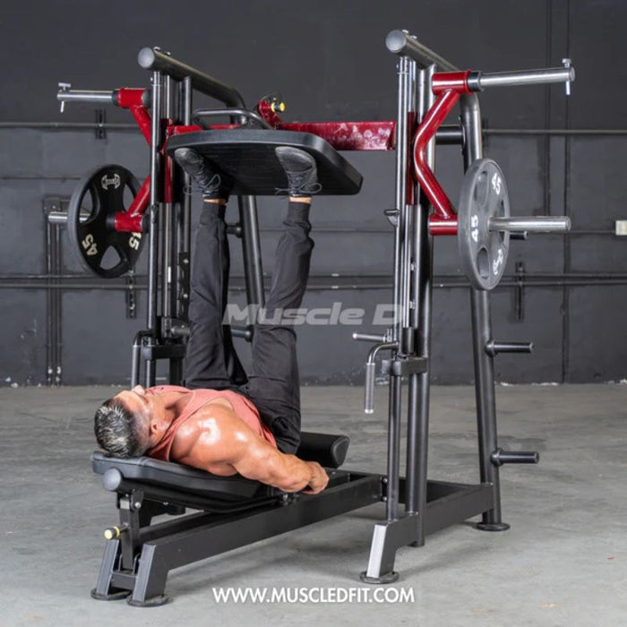 Muscle D Power Leverage V2 Vertical Leg Press PL-PV2-VLP Male Demo Leg Extension