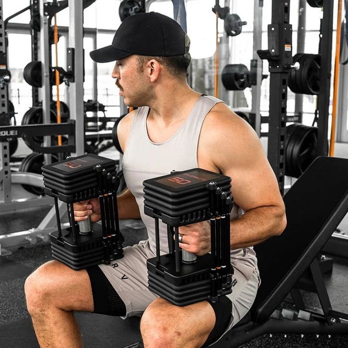 PowerBlock Commercial Pro 100 Adjustable Dumbbell Set Bench Workout