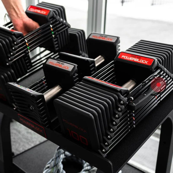 PowerBlock Commercial Pro 100 Adjustable Dumbbell Set Selector Pin System