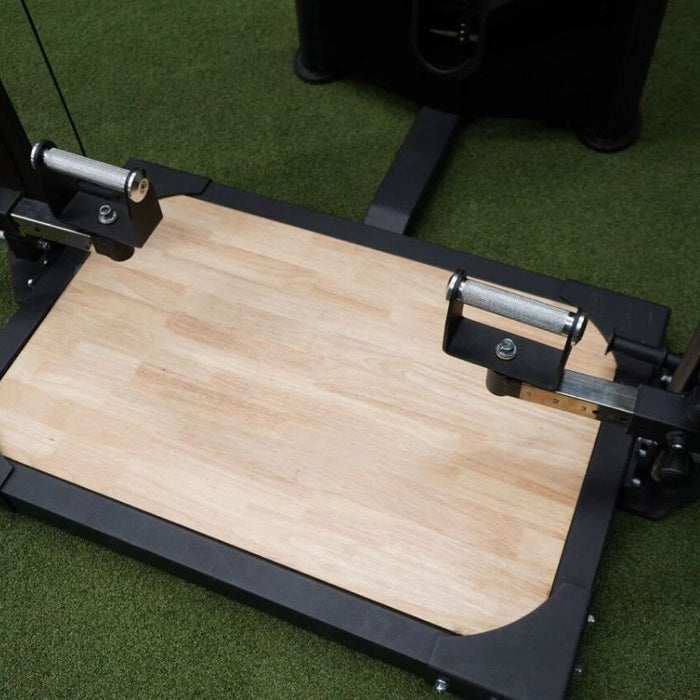 The Abs Company Dead Lift wood training deck closeup