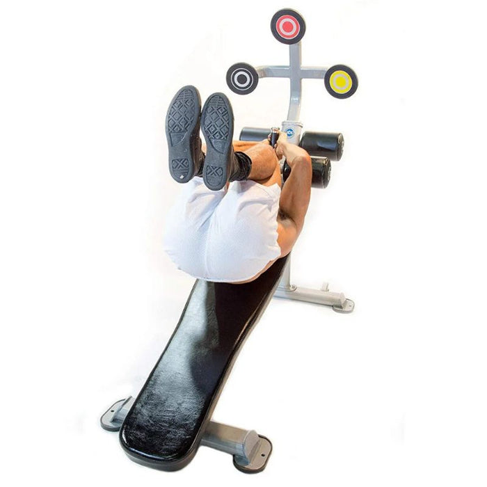 The Abs Company Target Abs in use reverse crunch white background