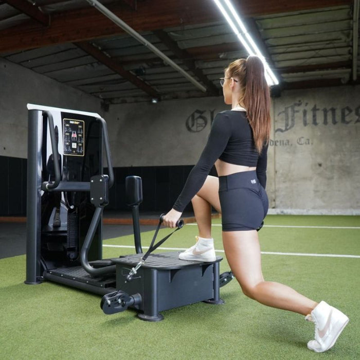 The Abs Company Total Glute lunge cable training