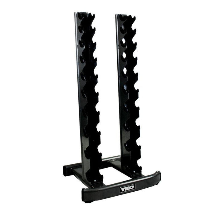 TKO 10-Pair Tri-Grip Urethane Hex Dumbbell Set with Rack empty