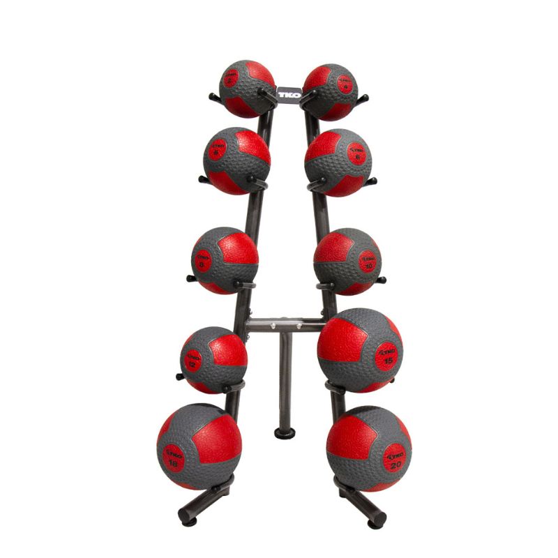 TKO 2-20lb Medicine Ball Set with 10-Ball Rack