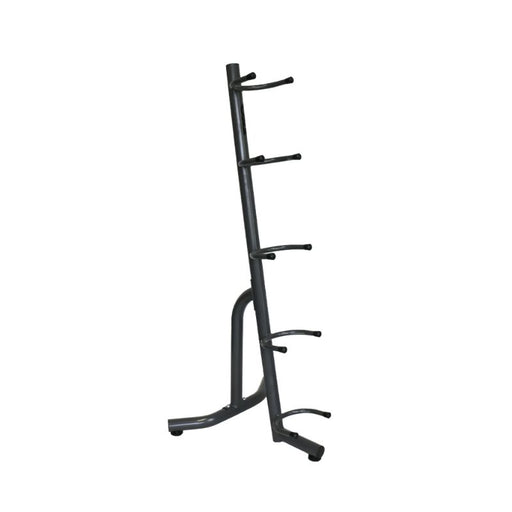 TKO 4-12lb Medicine Ball Set with 5-Ball Rack empty front side view