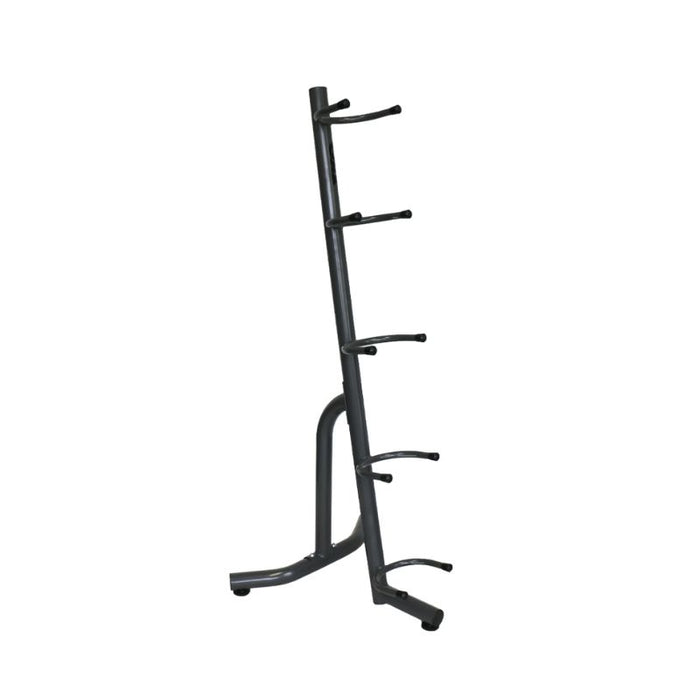 TKO 4-12lb Medicine Ball Set with 5-Ball Rack empty front side view