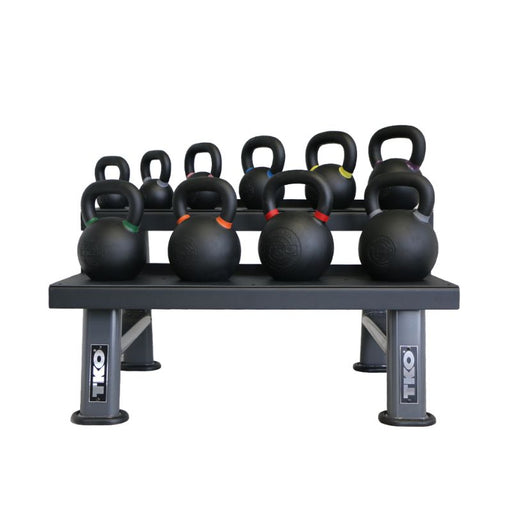 TKO 4-36kg Cast Kettlebell Set with 2-Tier Rack