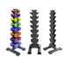 TKO 8 Pair Gummi Bell Set with Storage Rack Loaded and Empty