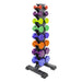 TKO 8 Pair Gummi Bell Set with Storage Rack