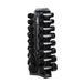 TKO 8-Pair Tri-Grip Rubber Hex Dumbbell Set with Rack angle full set
