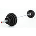 TKO Olympic Rubber Plate and Barbell Set, 300lb Plates + 1000lb Cap Bar loaded wide