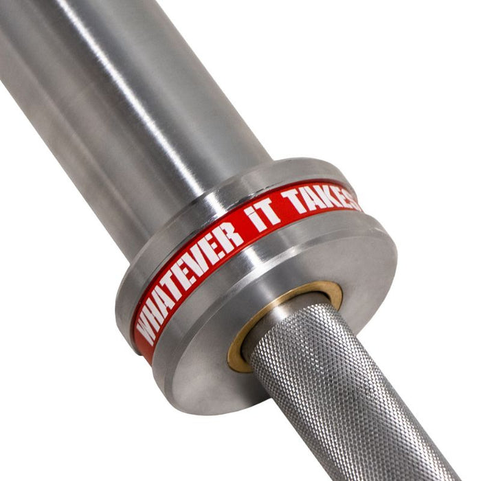 TKO Olympic Rubber Plate and Barbell Set, 300lb Plates + 1500lb Cap Bar end cap