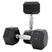TKO Strength Rubber Hex Dumbbell Set with Contour Grip