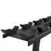 TKO Strength 10-Pair Dumbbell Saddle Rack 7051B-BK Saddle Close Up