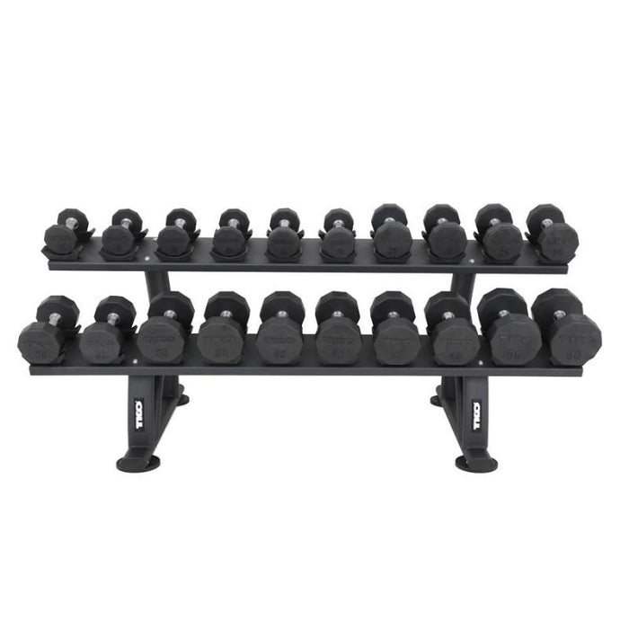 TKO Strength 10-Pair Dumbbell Saddle Rack