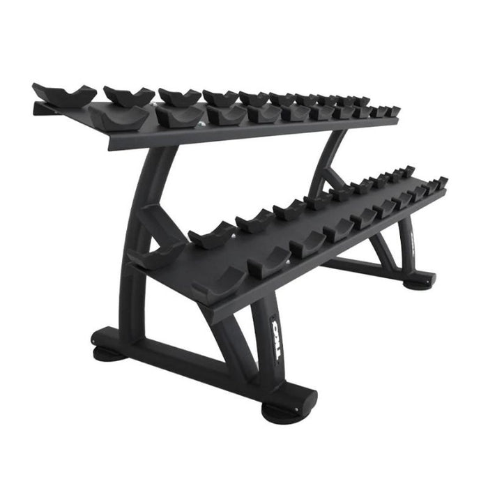 TKO Strength 10-Pair Dumbbell Saddle Rack